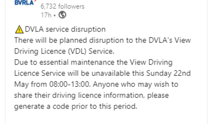 Service disruption